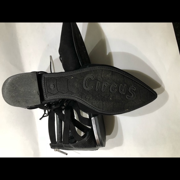 Circus by Sam Edelman Gladiator Blk Flats Sz 9 - Picture 4 of 7